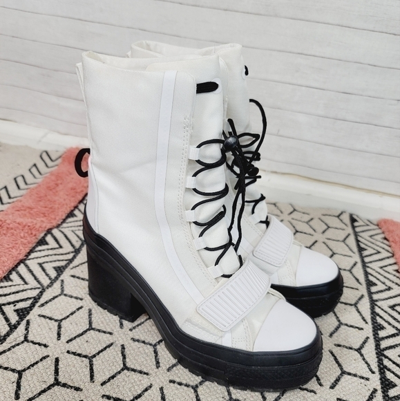 CONVERSE CHUCK TAYLOR ALL STAR GR82 PLATFORM WOMEN'S BOOTS in WHITE, sz 6 - Picture 5 of 16